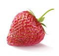 Ripe strawberry on white background